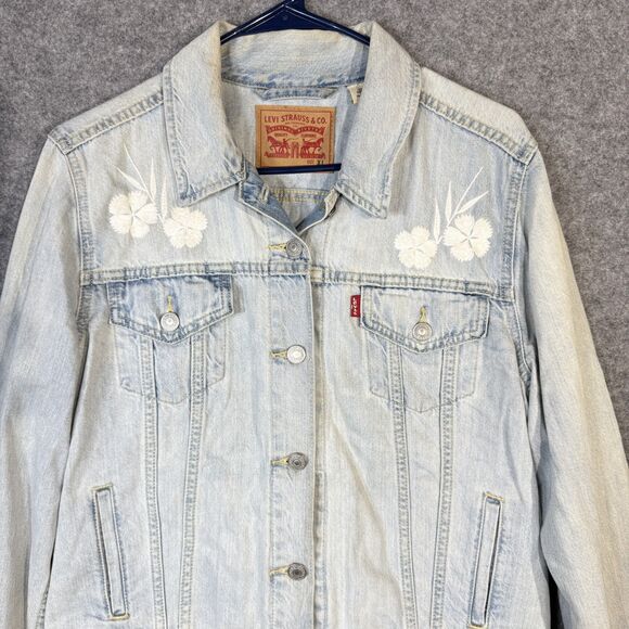 Levi Strauss & Co. Gils Original Trucker Jacket Distressed Wash Size XL - Picture 10 of 14